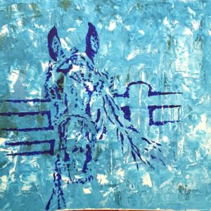 I was in the blue forest painting