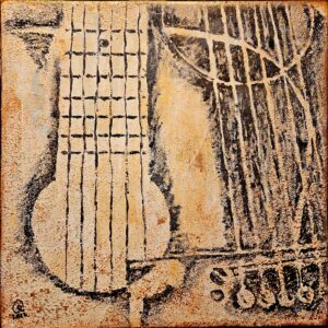 Spanish guitar legend painting