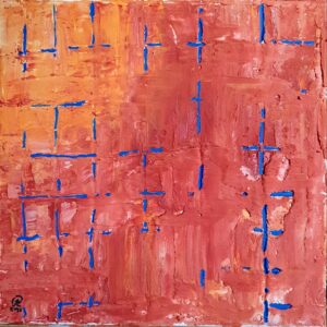 Rusty iron curtain painting