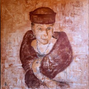 Hermelin scarf painting