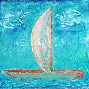 Golden sail painting