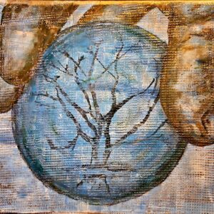 Wooden ball painting