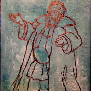 Croesus from the fairy tale. painting